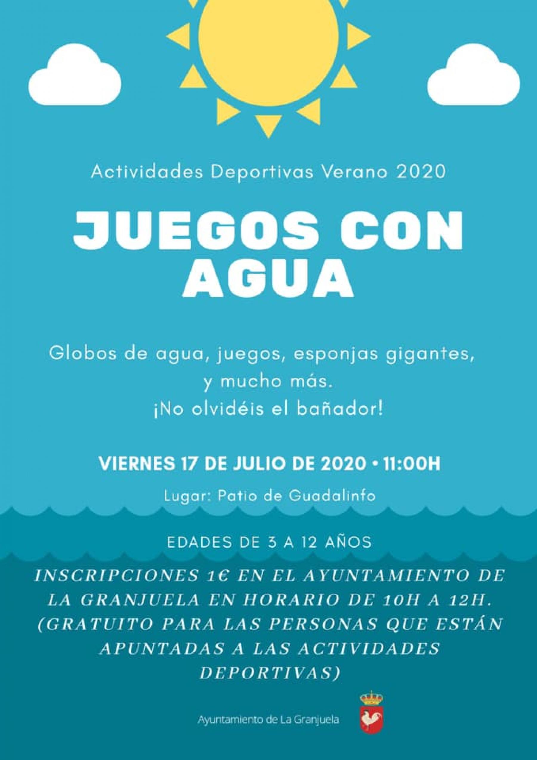Juegos Con Agua, actividades deportivas verano 2020