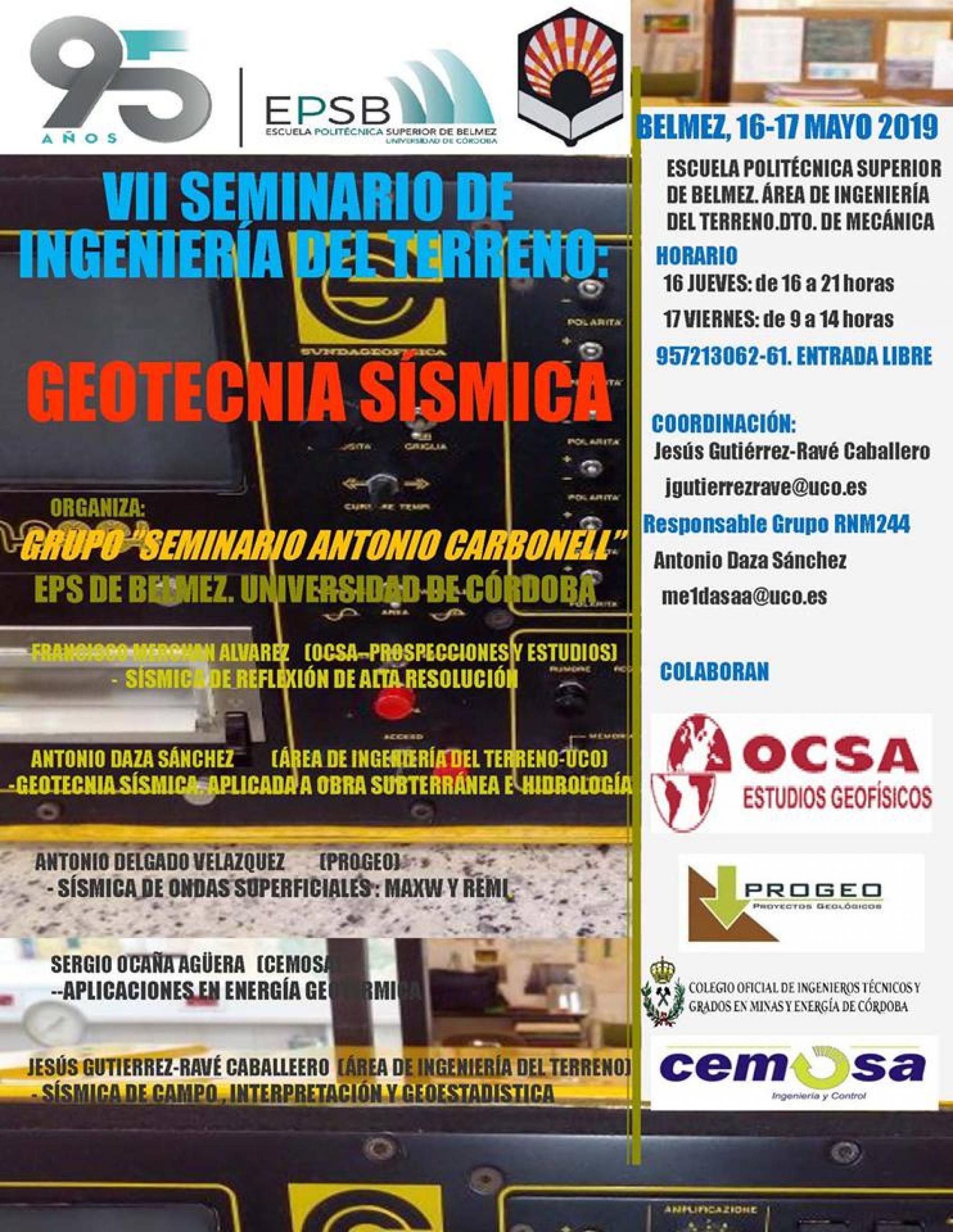 VII Seminario De Ingeniería Del Terreno: Geotecnia Sísmica
