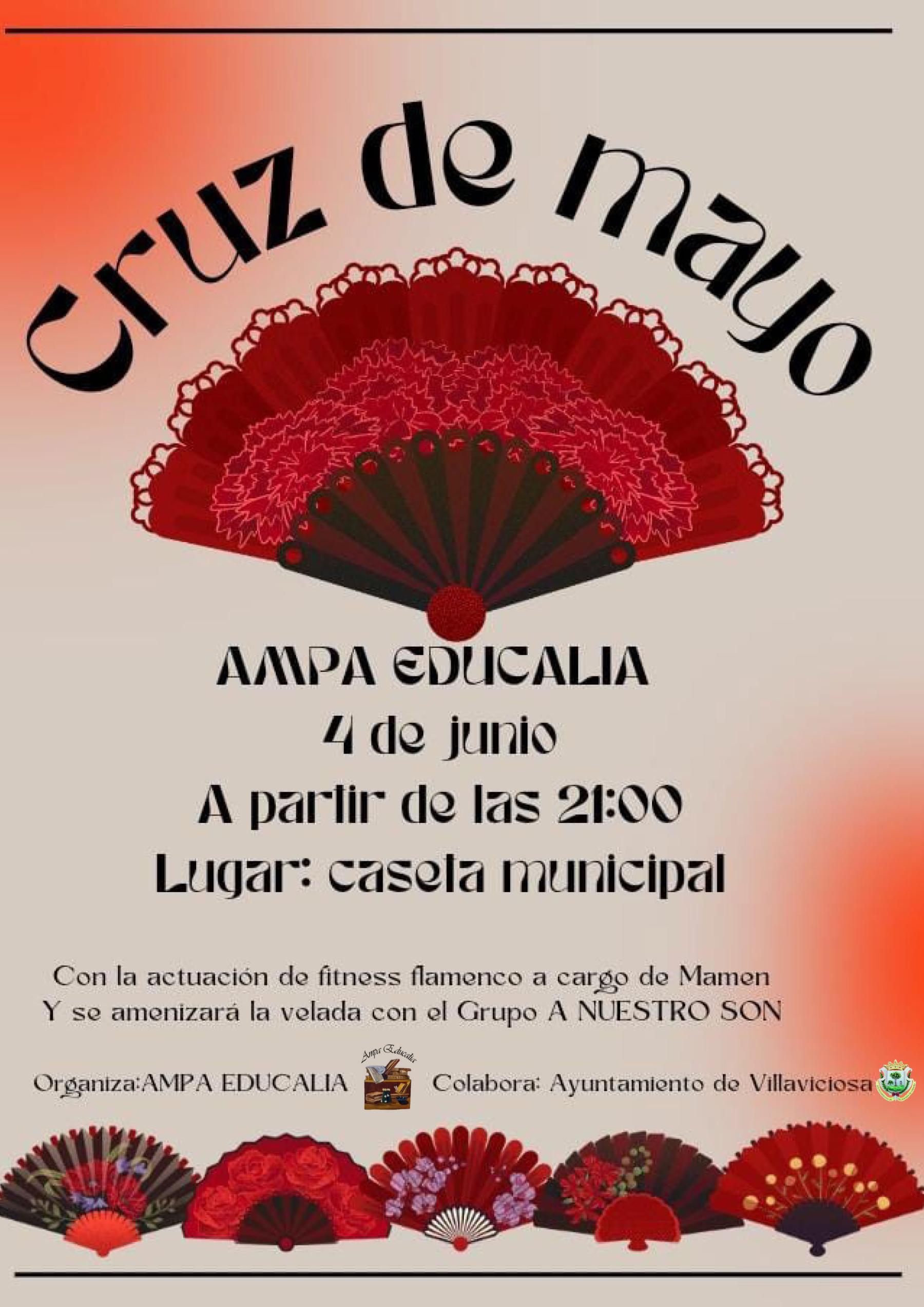 Cruz de Mayo organizada por el AMPA Educalia el 4 de junio